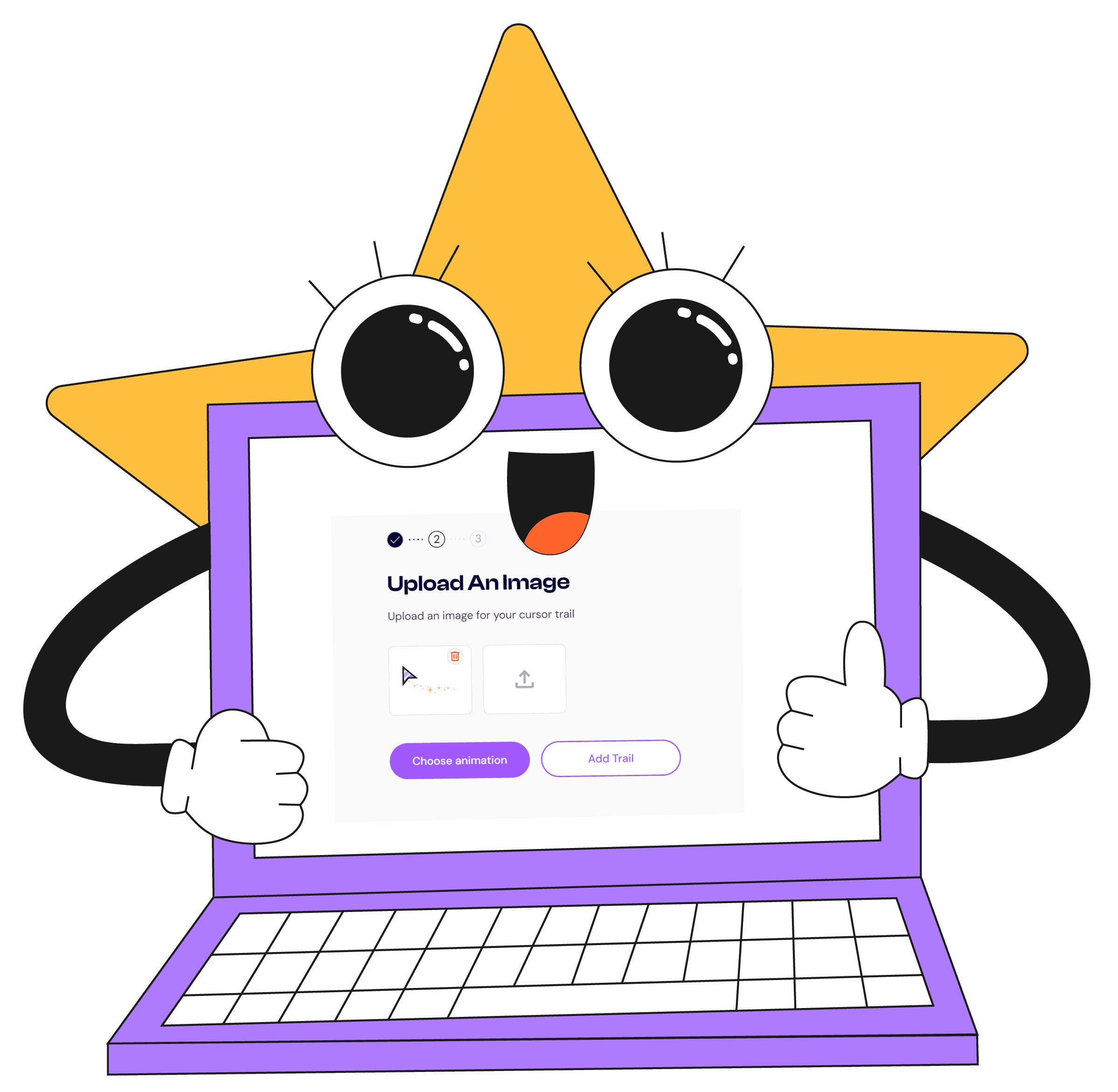 star and laptop