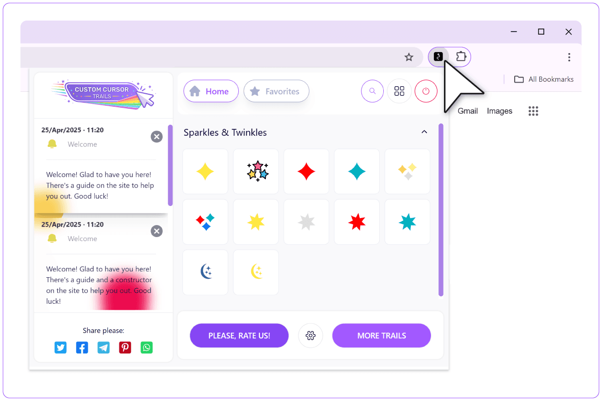 1. Custom Cursor menu