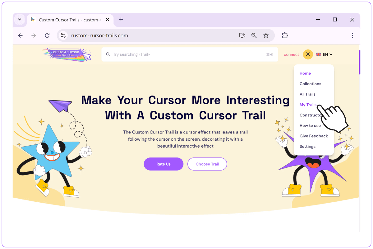 1. Go to the My Trails page.