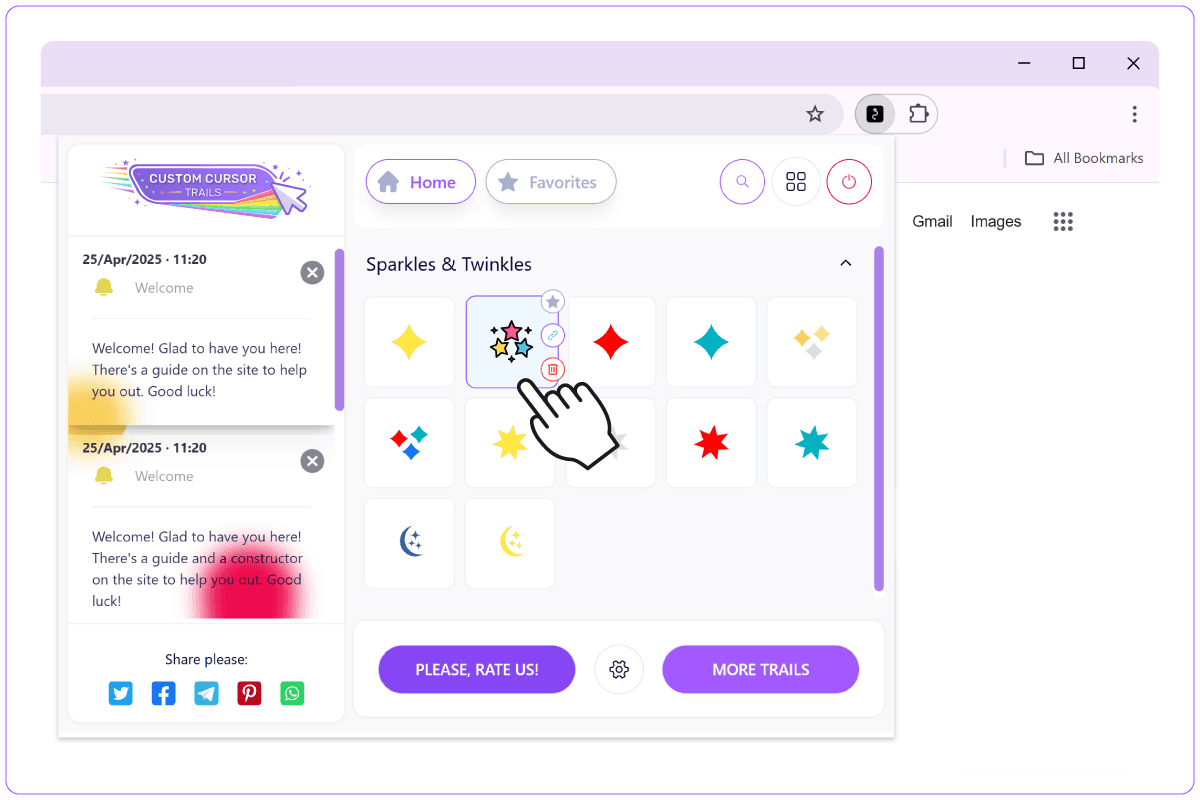 2. Setting the cursor trail