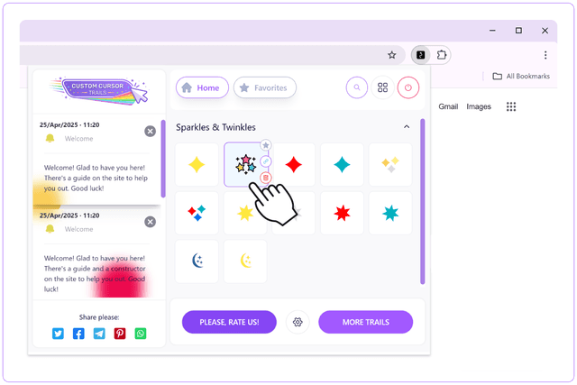 2. Select a Cursor Trail