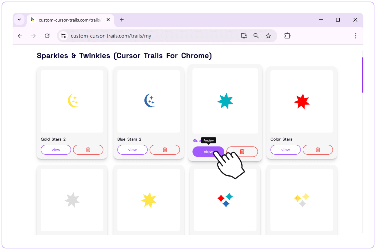 2. Hover your cursor over the trail you want to modify.