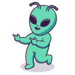 Alien Photo Pose custom cursor trail
