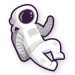 Astronaut in Space Cursor Trail custom cursor trail