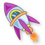 Alien Rocket Ship Cursor Trail custom cursor trail