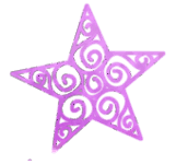 Purple Pink Curly Stars Custom Cursor Trail custom cursor trail