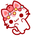 Cute Cat Cake with Apple Custom Cursor Trail custom cursor trail