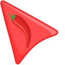 Chili Pepper on Red Background Custom Cursor Trail custom cursor trail