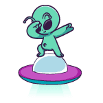Alien on Photoshoot cursor trail custom cursor trail