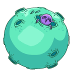 Alien on Meteorite Cursor Trail custom cursor trail