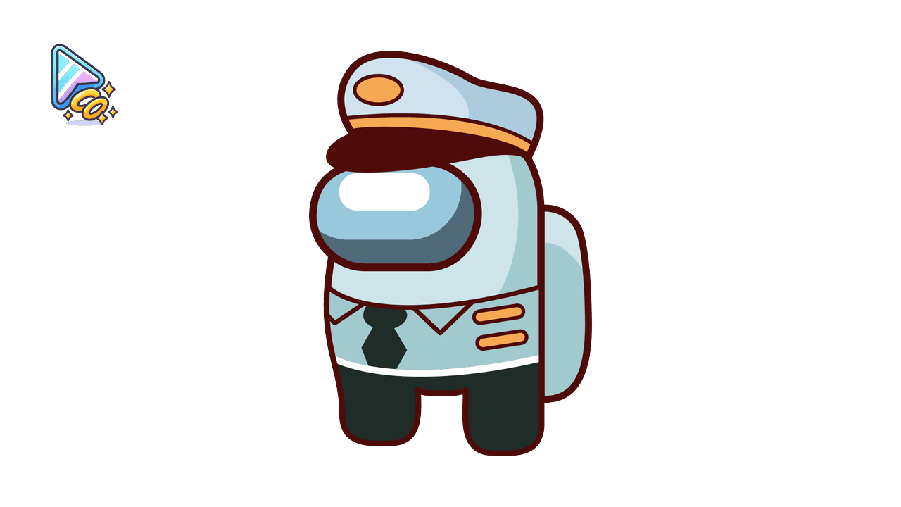 Custom Cursor Trail - Among Us Captain Character custom cursor trail