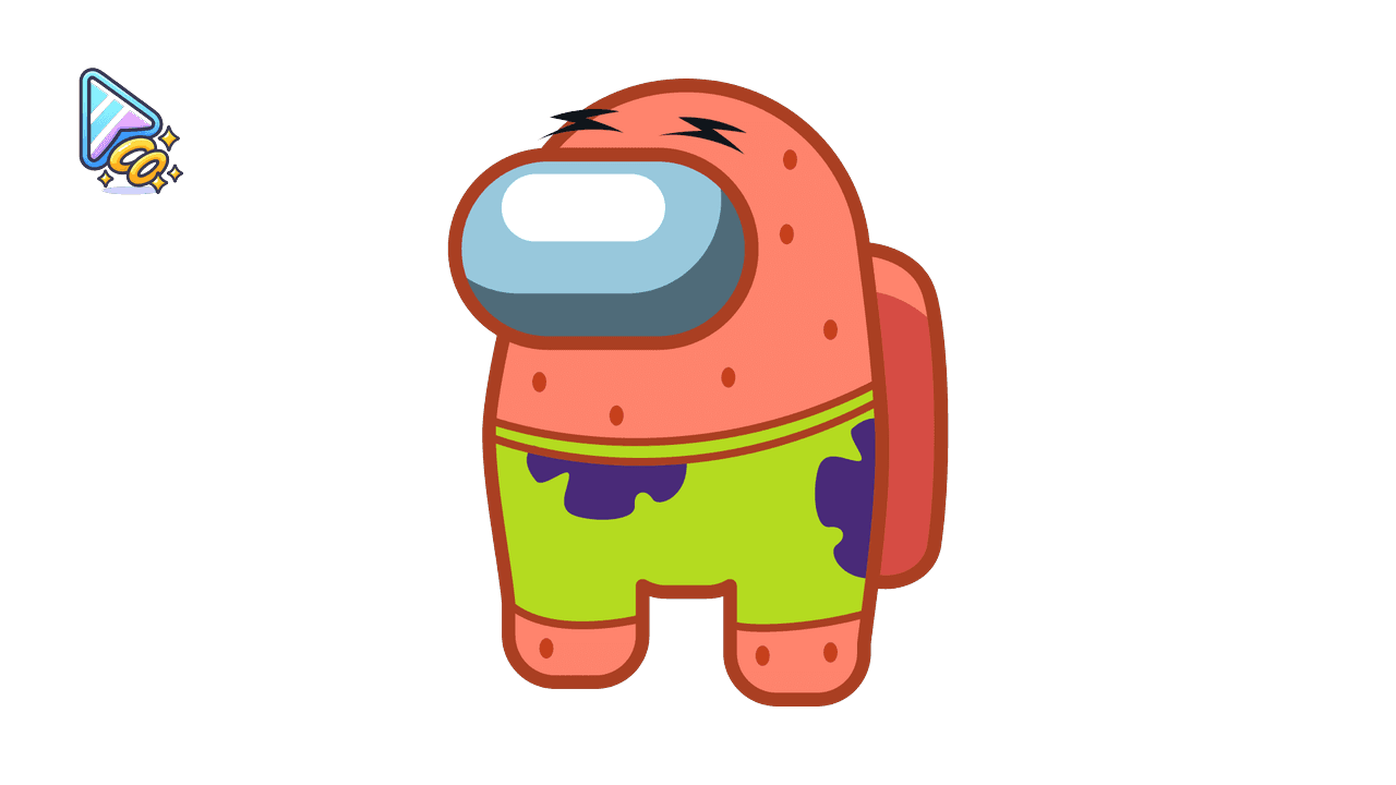 Patrick Star Cursor Trail - Custom Among Us Design custom cursor trail