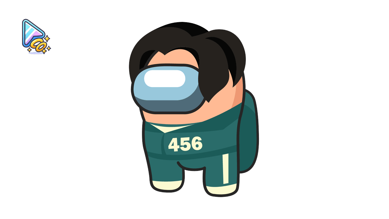 Custom Cursor Trail - Gi-Hun Among Us Squid Game Character custom cursor trail