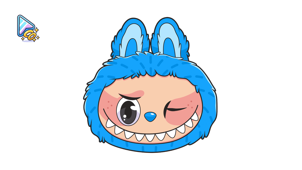 Blue Labubu Custom Cursor Trail for Chrome custom cursor trail