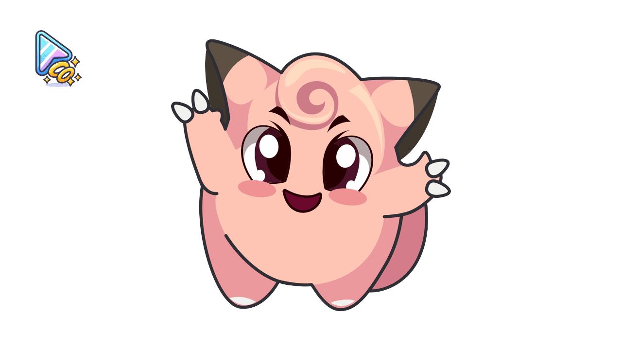 Pink Cute Clefairy Custom Cursor Trail custom cursor trail