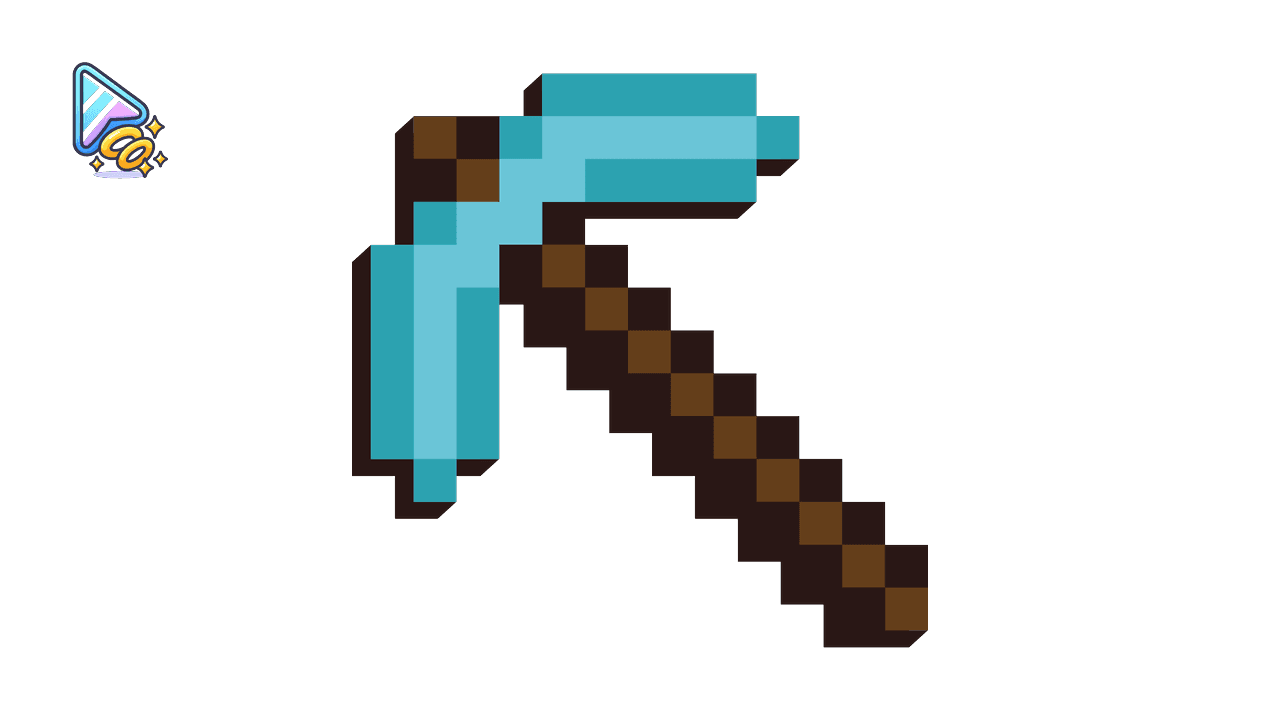 Minecraft Cursor Trail - Coal and Pickaxe custom cursor trail