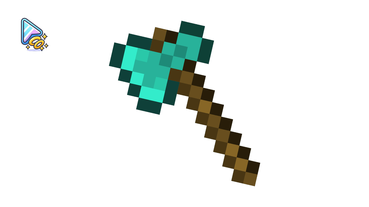 Minecraft Cursor Trail Diamond Axe custom cursor trail