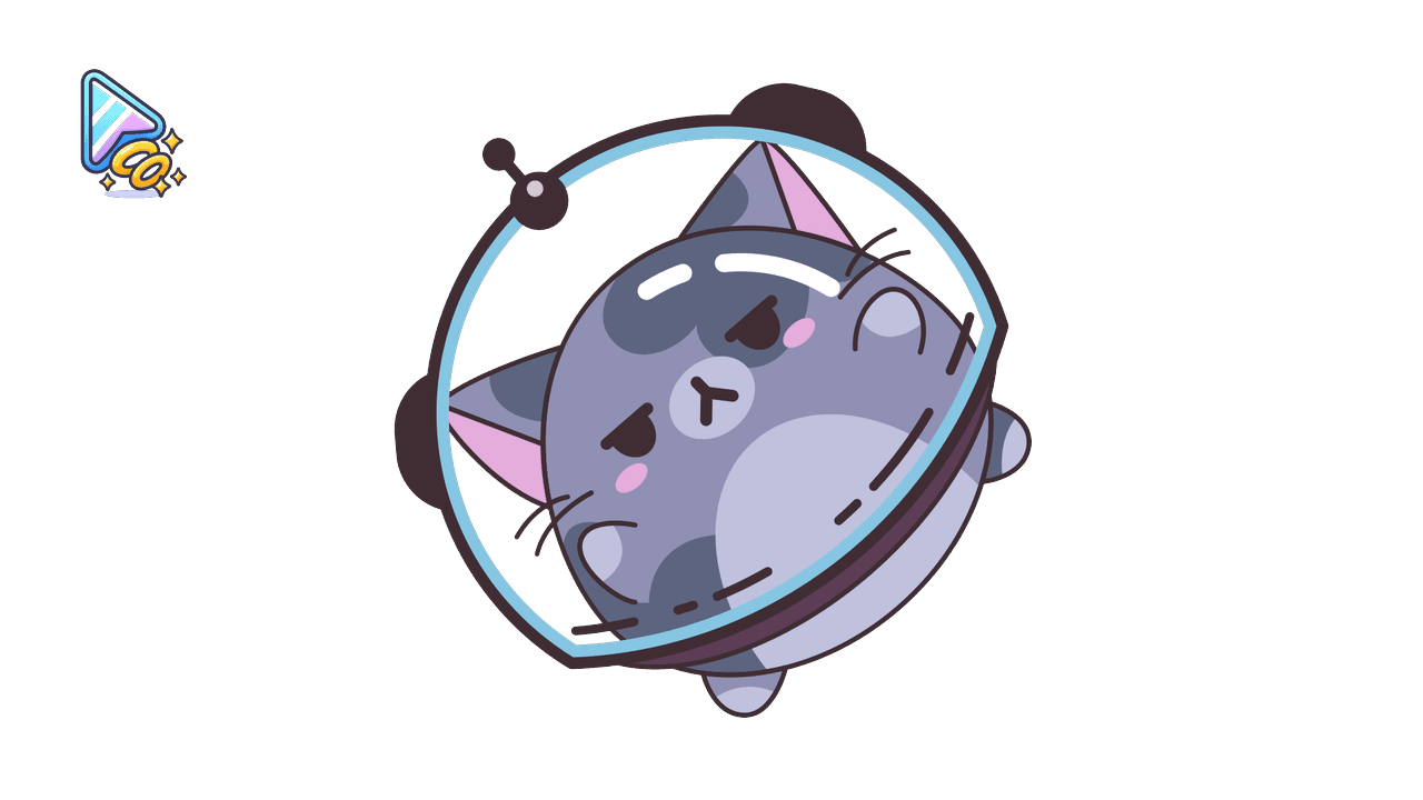 Kawaii Cursor Trail Astronaut Cat custom cursor trail