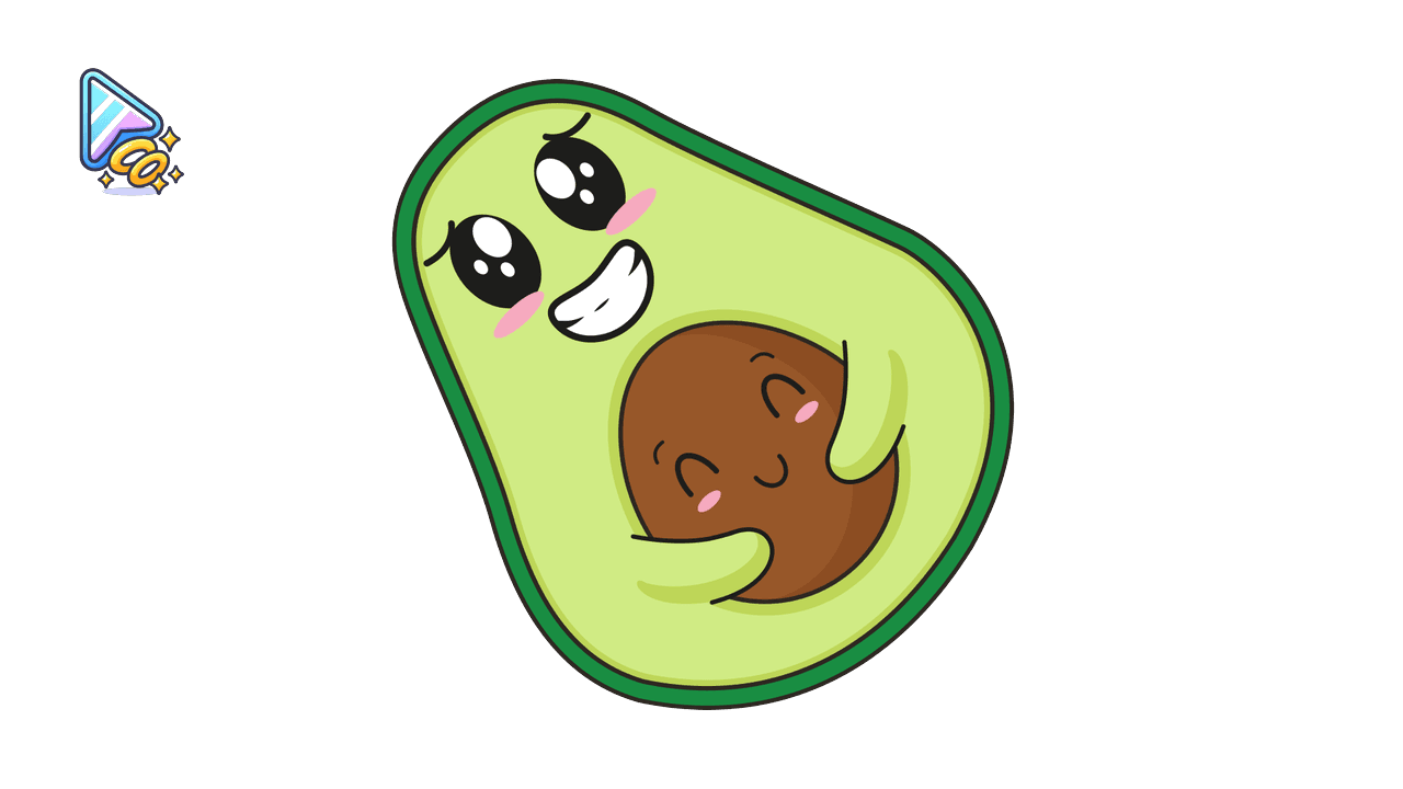 Kawaii Avocado Cursor Trail custom cursor trail