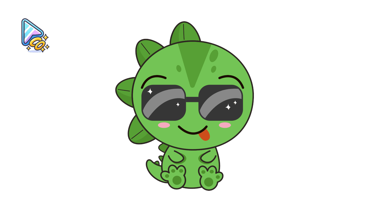 Kawaii Dino Cursor Trail custom cursor trail