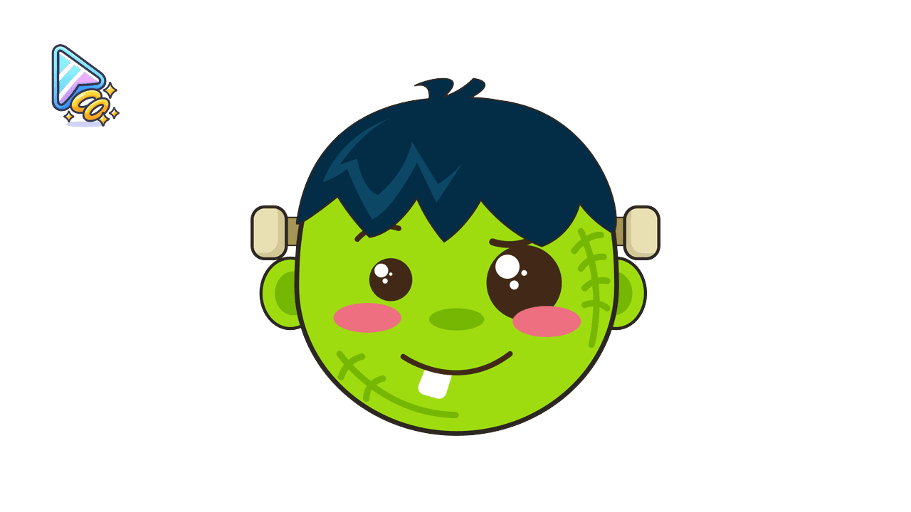 Kawaii Frankenstein Cursor Trail custom cursor trail