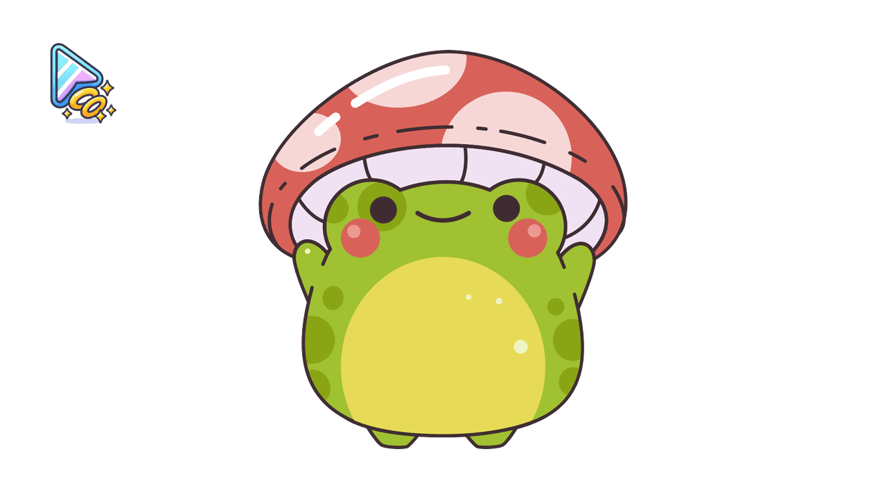 Custom Cursor Trail - Kawaii Frog custom cursor trail