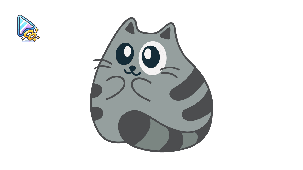 Cute Grey Cat Cursor Trail custom cursor trail