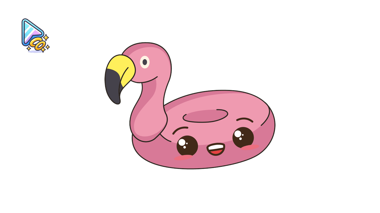 Kawaii Pink Flamingo Cursor Trail custom cursor trail