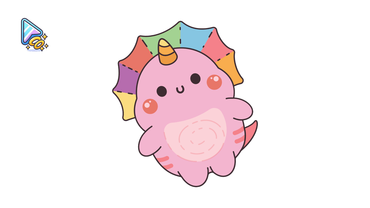 Charming Pink Unicorn Cursor Trail custom cursor trail