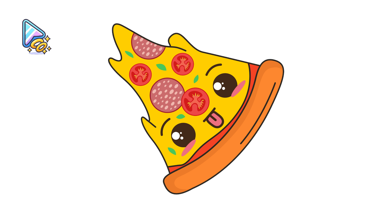 Kawaii Pizza Cursor Trail custom cursor trail