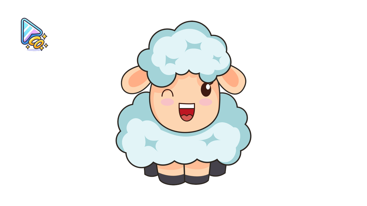 Kawaii Sheep Cursor Trail custom cursor trail