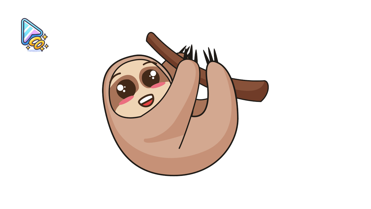 Kawaii Sloth Cursor Trail custom cursor trail