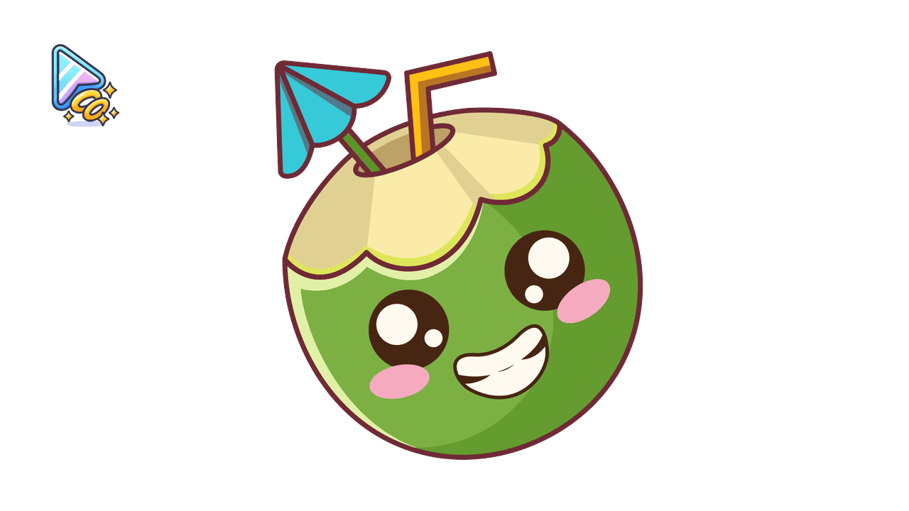 Kawaii Cursor Trail - Beach Vibes custom cursor trail