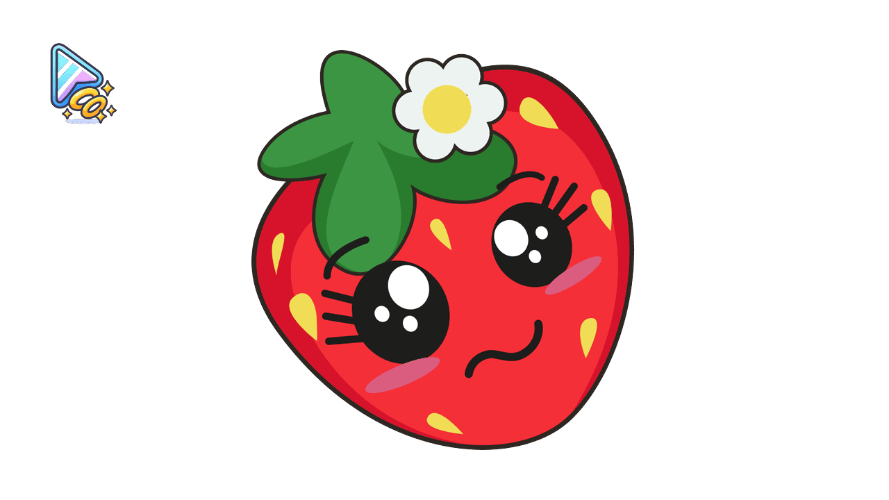 Kawaii Strawberry Cursor Trail custom cursor trail