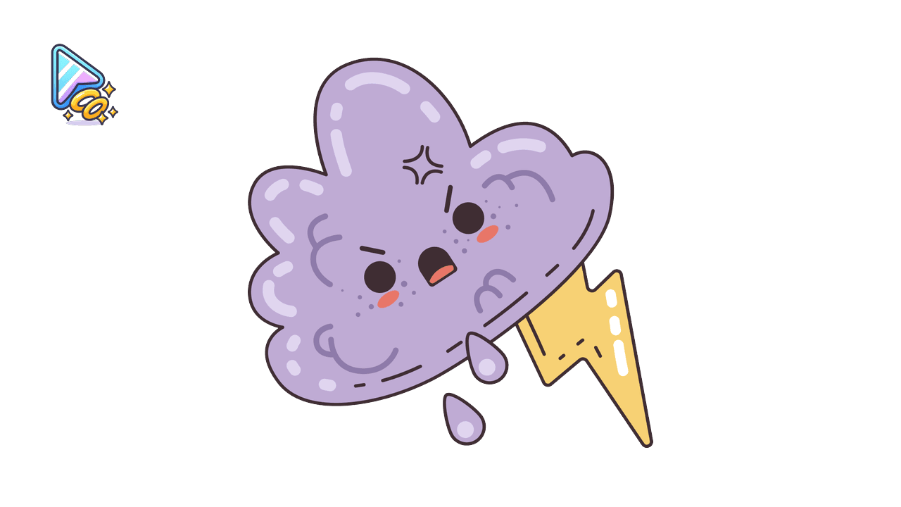 Kawaii Cursor Trail - Thundercloud Sparkle custom cursor trail