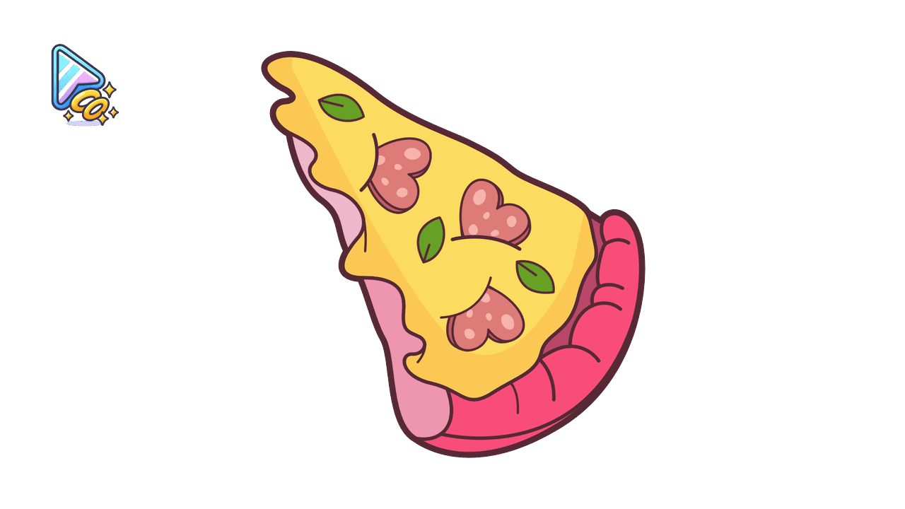 Heart-Shaped Pizza Cursor Trail custom cursor trail