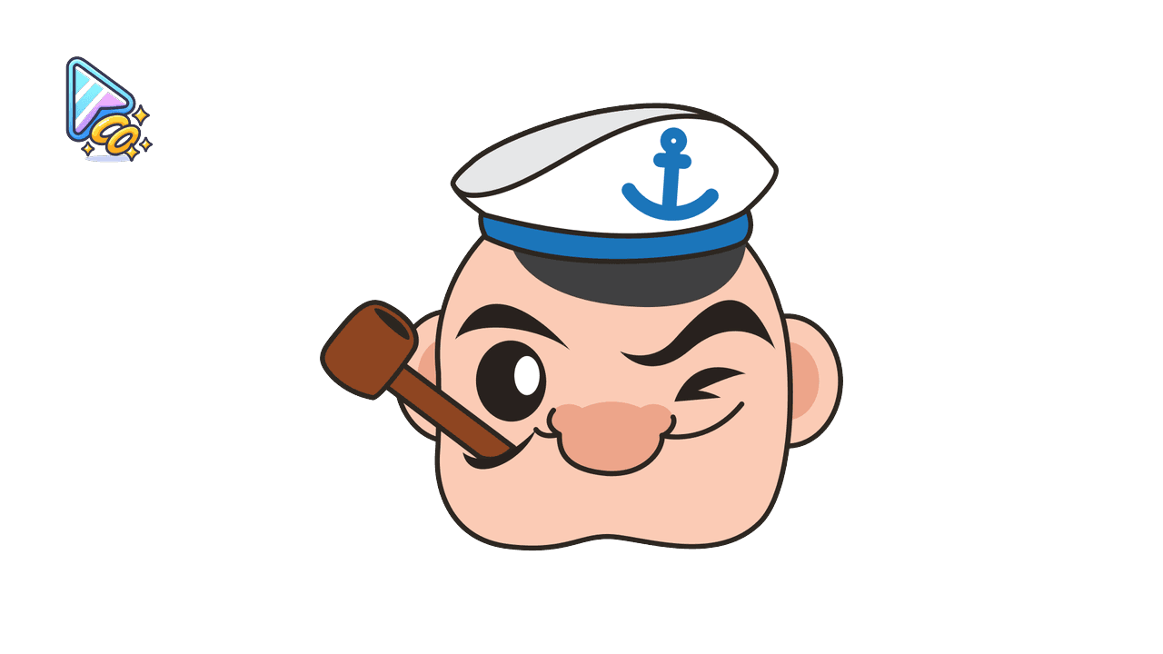 Kawaii Popeye Cursor Trail custom cursor trail