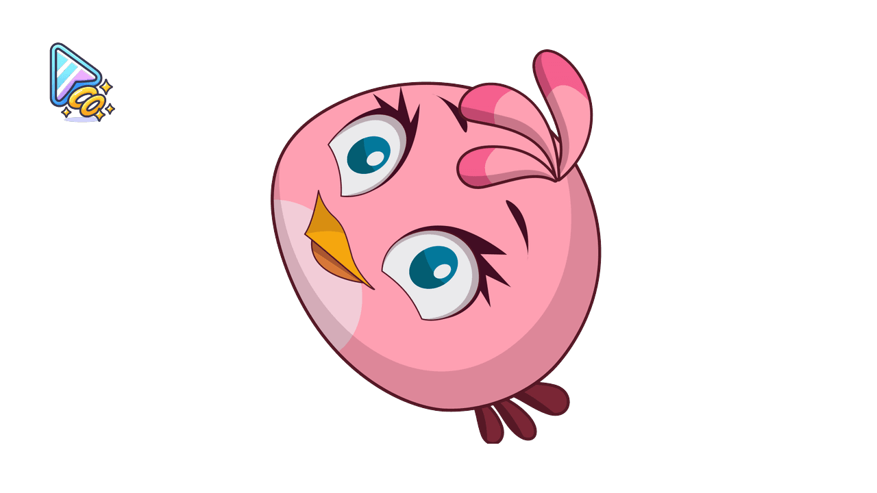 Stella Custom Cursor Trail - Pink Bird Angry Birds custom cursor trail