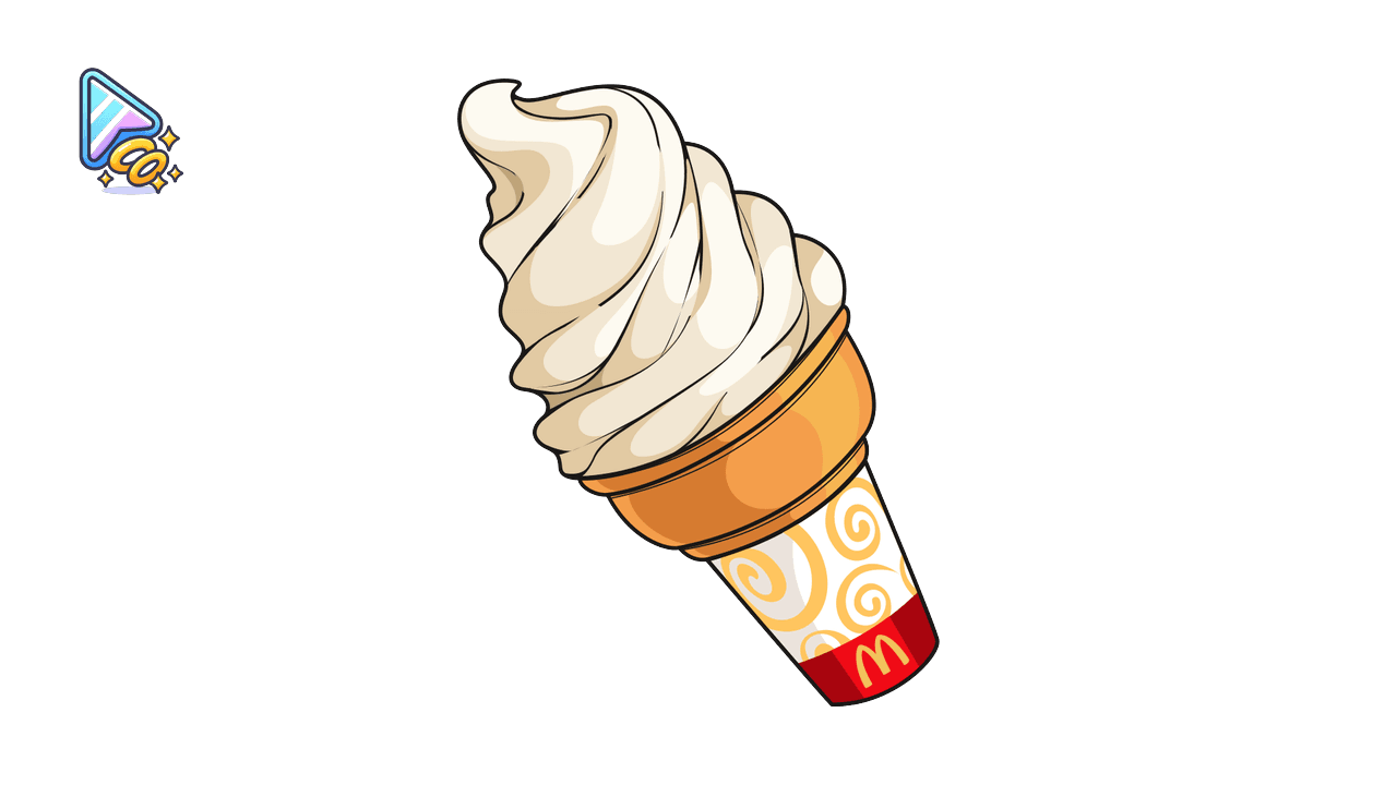 Vanilla Ice Cream Cone cursor trail custom cursor trail