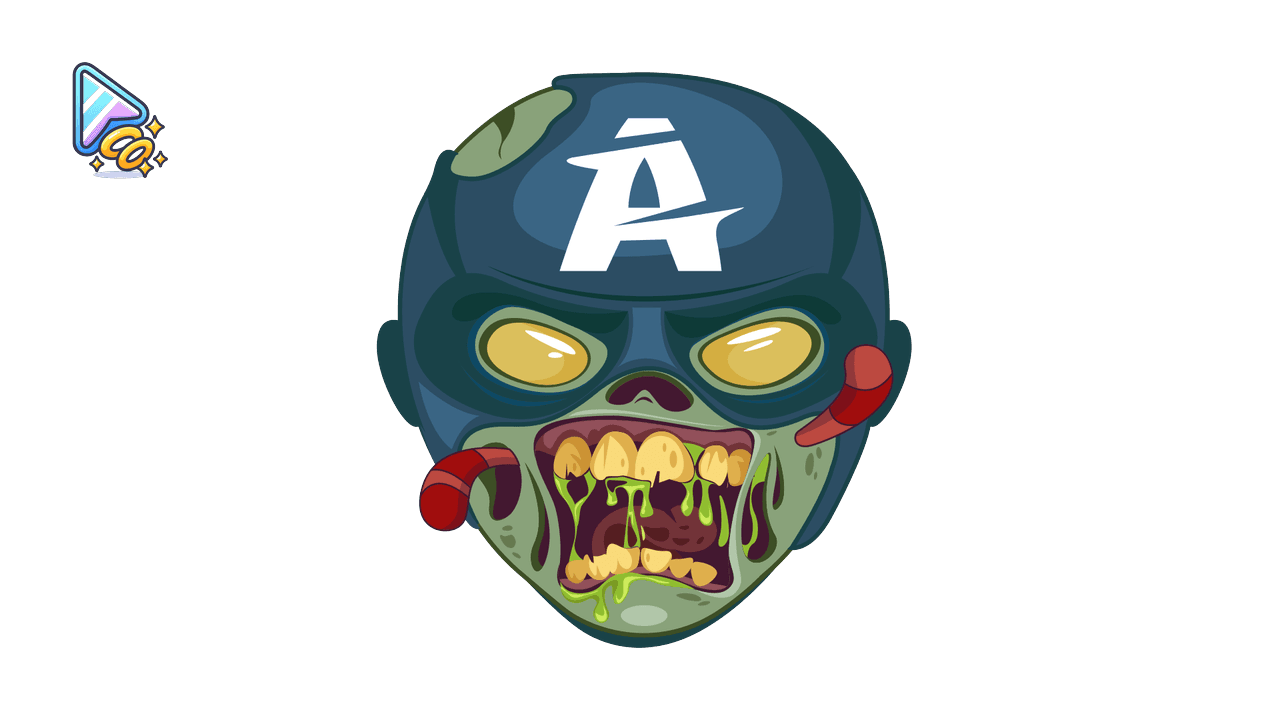Zombie Captain America Cursor Effect custom cursor trail